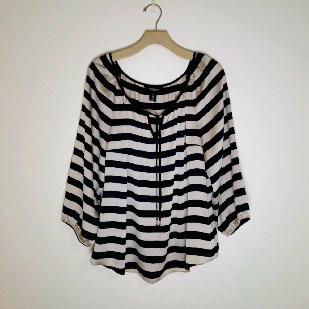 WHBM Striped Blouse